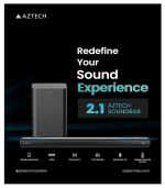 AZTECH 2.1CH Soundbar with Wired Subwoofer 120W Bluetooth 5.3 Home Theater System Game Mode with HDMI ARC, Optical, AUX, USB, DSP, 3EQ Modes & Remote Deep Bass Surround Soundbar TV Speaker UAE Ver - Image 6