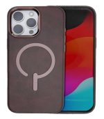 AZTECH Handcrafted Premium Italian Leather Case for iPhone 16 Pro Max - Compatible with Magsafe - Two-Tone Effect with Unique Patina Over Time