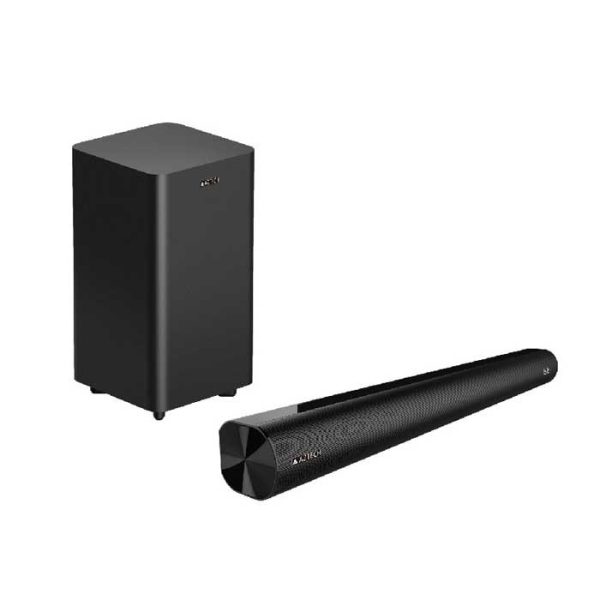 AZTECH 2.1CH Soundbar with Wired Subwoofer 120W Bluetooth 5.3 Home Theater System Game Mode with HDMI ARC, Optical, AUX, USB, DSP, 3EQ Modes & Remote Deep Bass Surround Soundbar TV Speaker UAE Ver