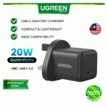 UGREEN 20W USB C GaN Fast Charger PD Type C Wall Charger Plug UK Plug Charger iPhone 16 15 14 iPad Air Samsung S25 Tab