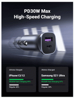 UGREEN 30W PD Car Charger 2 Ports with 60W USB-C Cable - Image 2