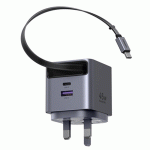 Ugreen Extend 45W GaN Fast Charger with Retractable USB-C Cable