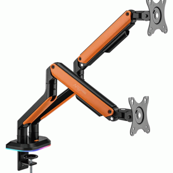 Sades Apep Dual Monitor Mount Arm, Max size Up to 32" Inch, Up to 9KG Load Per Arm, Universal VESA Compatibility, Gas-spring Mechanism, Orange | SA-MS02