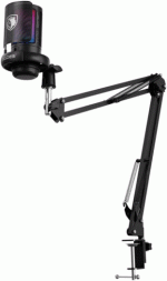 Sades ME6S Tyto Gaming Microphone, Cardioid Polar Pattern, Detachable Pop Filter, For Gamers and Content Creators, Desktop Stand and Flexible Boom Arm Included, Black | ME6S-black - Image 3