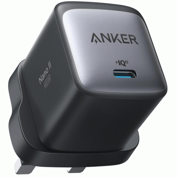 Anker Nano II 65 Watt GaN II PPS Fast USB C Charger Adapter, Compact Charger