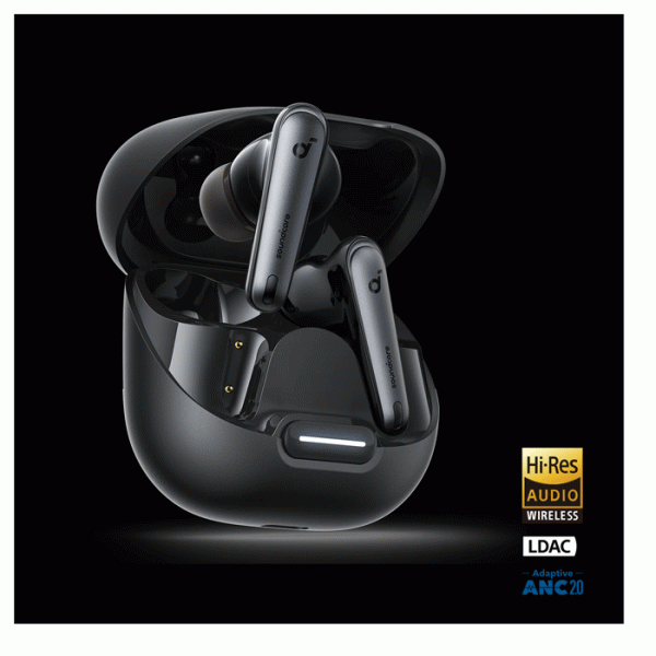 soundcore Liberty 4 Pro by Anker, Noise Cancelling Wireless Earbuds, 7-Sensor and Real-Time Adaptive Noise Cancelling, 2× Faster Charging, Studio-Level Hi-Fi Music, Clear Calls with 9 Mics and AI