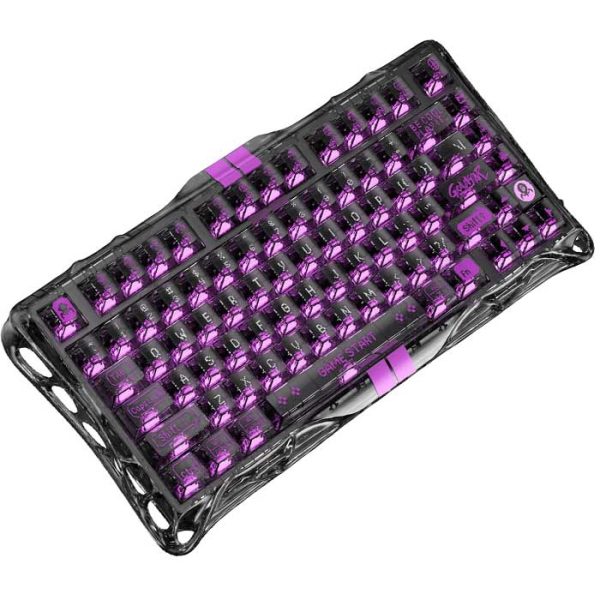 GravaStar Mercury V75 Lite Hall Effect Magnetic Gaming Keyboard – 8KHz Rapid Trigger Wired 75% Keyboard, Adjustable Actuation, Hot-Swappable Switches, Transparent RGB for PC/Mac