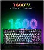 GravaStar Mercury V75 Lite Hall Effect Magnetic Gaming Keyboard – 8KHz Rapid Trigger Wired 75% Keyboard, Adjustable Actuation, Hot-Swappable Switches, Transparent RGB for PC/Mac - Image 6