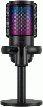 Sades ME6S Tyto Gaming Microphone, Cardioid Polar Pattern, Detachable Pop Filter, For Gamers and Content Creators, Desktop Stand and Flexible Boom Arm Included, Black | ME6S-black - Image 2