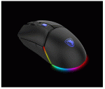 Sades Akimbo S18 Wireless Gaming Mouse, Supports Over 20 Million"s Clicks, 600mAh, 55-Hour* Long Duration, DPI of 16000 Max, 6 Programmable Buttons, Black | 10644