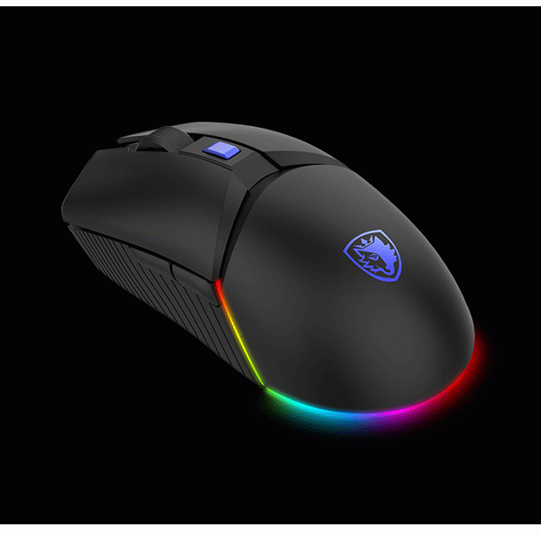 Sades Akimbo S18 Wireless Gaming Mouse, Supports Over 20 Million"s Clicks, 600mAh, 55-Hour* Long Duration, DPI of 16000 Max, 6 Programmable Buttons, Black | 10644