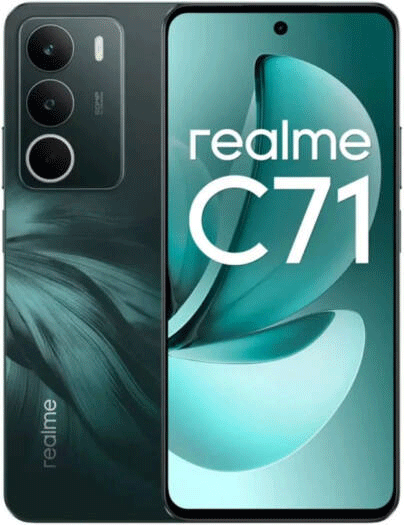 Realme C71 Mobile Phone, 6.67" HD 120Hz Display, Unisoc T7250 12nm Chipset, 8GB RAM, 256GB ROM, Mali-G57 MP1 GPU, UAE Version, realme UI, 6000mAh Battery, Forest Owl | C71