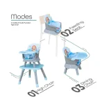 MOON 6 in 1 High Chair - Blue - Image 2