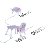 MOON 6 in 1 High Chair - Pink - Image 3