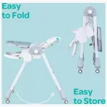 MOON  Apex Baby Highchair With 7 adjustable heights and Reclining Feature-Grey - Image 4