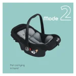 MOON Bibo Baby Carrier/Car Seat - Black - Image 3