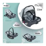 MOON Bibo Baby Carrier/Car Seat - Grey - Image 4