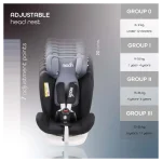MOON GYRO Baby Car Seat for Child Group 0+/1/2/3 (0-36 kg/0-12 Year) ISOFIX+ Top Tether Rotation 360° - Black - Image 3