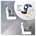 MOON GYRO Baby Car Seat for Child Group 0+/1/2/3 (0-36 kg/0-12 Year) ISOFIX+ Top Tether Rotation 360° - Black - Image 2