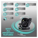 MOON GYRO  PRO Baby Car Seat - Grey - Image 4