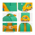 Moon Kids Backpack – Car/Green - Image 4