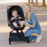 MOON Riche Advanced Baby Stroller 360° Rotating Handle-Black - Image 3
