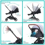 MOON Riche Advanced Baby Stroller 360° Rotating Handle-Black - Image 2