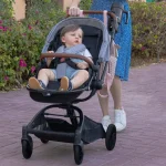 MOON Riche Advanced Baby Stroller 360° Rotating Handle-Grey - Image 3