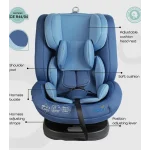 MOON Rover -Baby/Infant Car seat Group:(0+,1,2,3) (0-12 years) 360° Rotate - Blue - Image 4