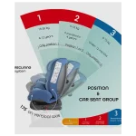 MOON Rover -Baby/Infant Car seat Group:(0+,1,2,3) (0-12 years) 360° Rotate - Blue - Image 3