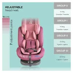 MOON Rover -Baby/Infant Car seat Group:(0+,1,2,3) (0-12 years) 360° Rotate - Pink - Image 2