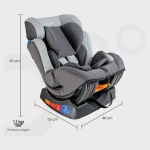 MOON Sumo Baby/Infant Car seat suitable from Birth to 6 Years-(Group (0,1,2) (0-25 Kg) Charcoal Grey