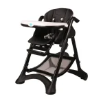 MOON Trestle Foldable Baby Feeding/Dinning Highchair-Black