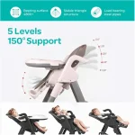 MOON Trestle Foldable Baby Feeding/Dinning Highchair-Grey - Image 3