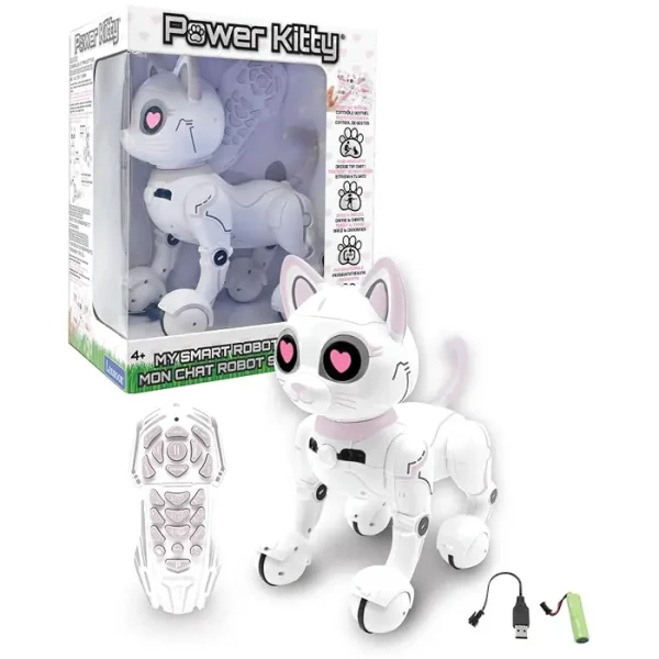 Power Kitty® – My smart robotic kitty with programming function gesture control, dance, walk, movements, touch sensors and animal imitation, incl. remote control